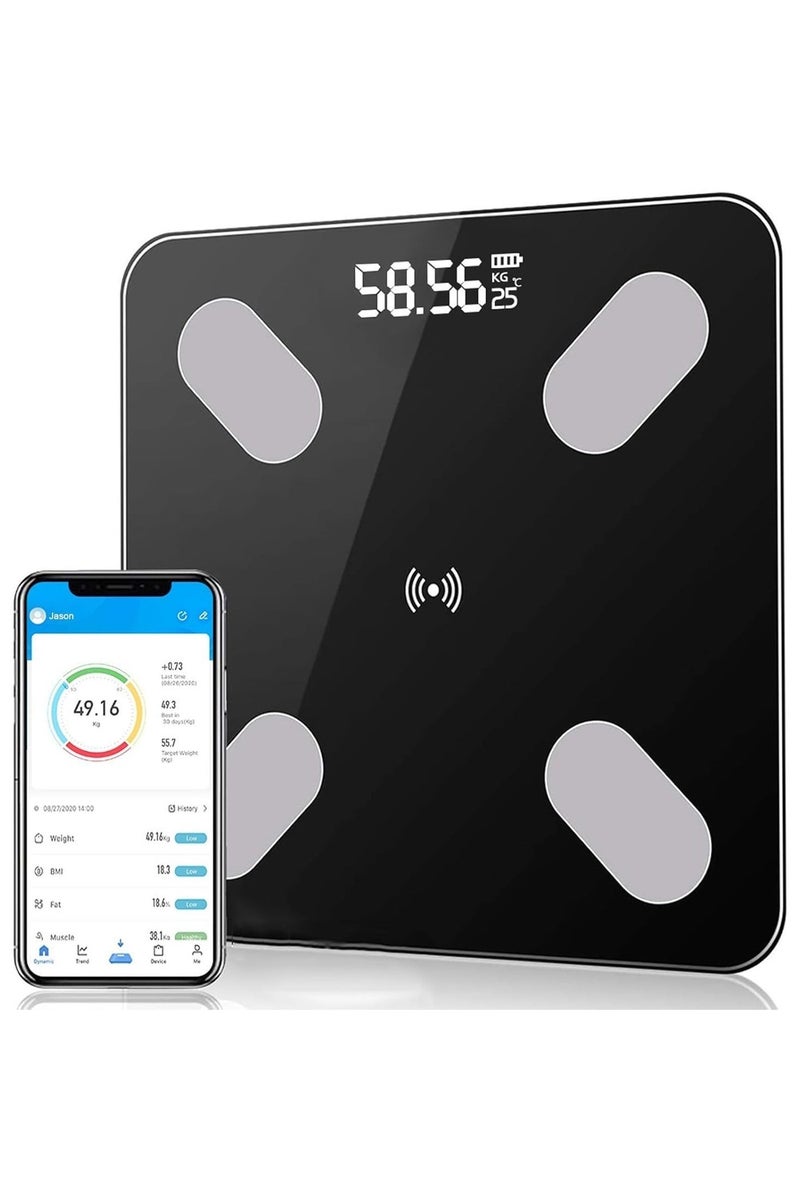 Smart Bluetooth Body Weight Scale with APP – Ultra Slim, High Precision, Large Colored LED Display - Image 2