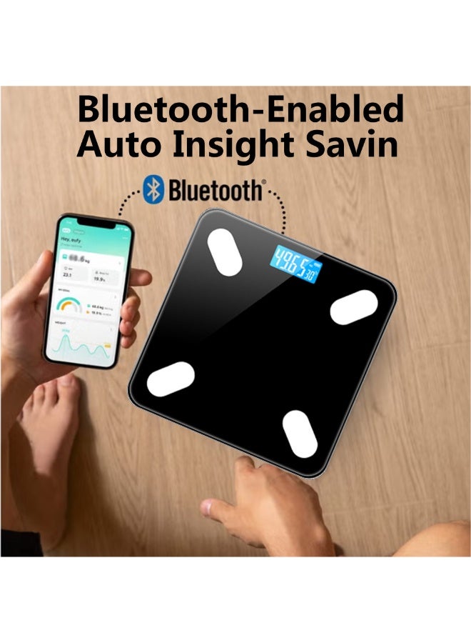 Smart Bluetooth Body Weight Scale with APP – Ultra Slim, High Precision, Large Colored LED Display - Image 5