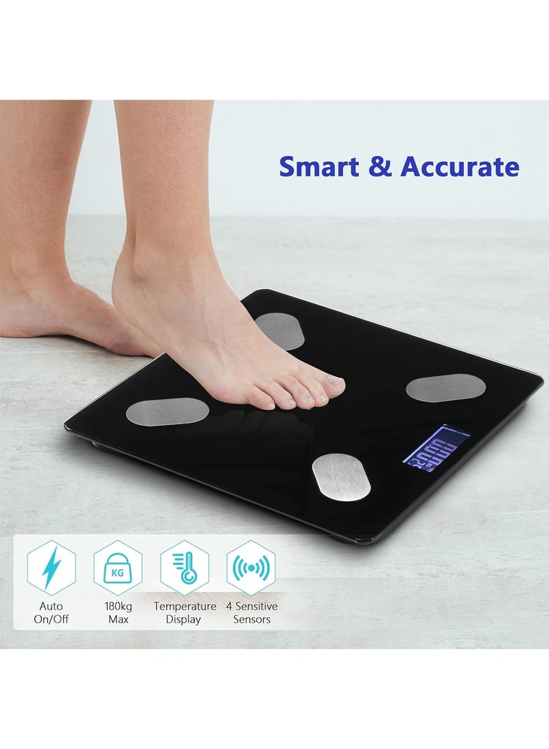 Smart Bluetooth Body Weight Scale with APP – Ultra Slim, High Precision, Large Colored LED Display - Image 2