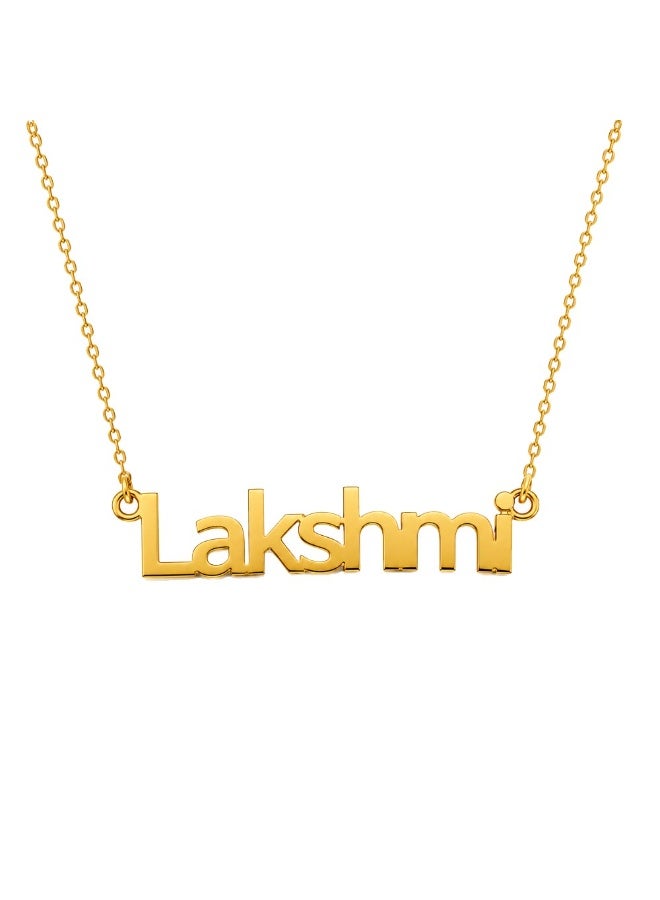 NENOUSH Kids Name Necklace | Balloon Font Letter Pendant Chain 35cm | Gold Tone Jewelry | Birthday Party Gift for Girls | Daily Wear Fashion Jewelry for Special Occasions - Image 1