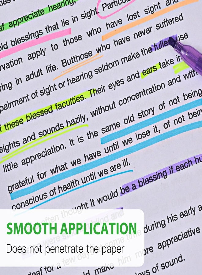 coruscant Highlighter - 36 pack color highlighter, color transparent visible fluorescent pen shell, wide chisel point mark, fluorescent pen, school, office - Image 3