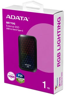 أداتا SSD خارجي SE770G RGB سعة 1 تيرابايت | متوافق مع محرك الأقراص الصلبة المحمول PS5 XBOX للألعاب USB3.2 Gen 2 Type-C  - Image 5