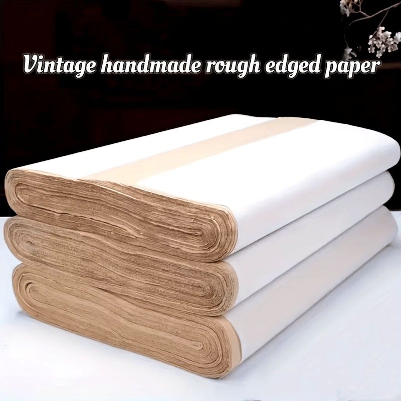 Thickened Antique Style Rice Paper 50 Sheets For Calligraphy Practice Sutra Copying - Image 1