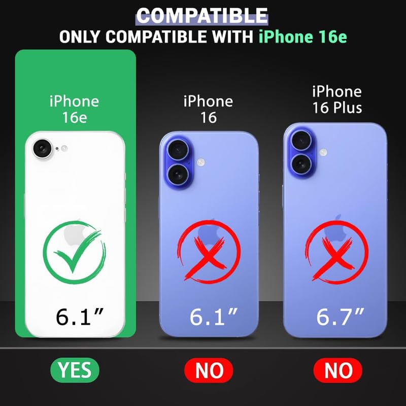 US LITE Back Cover for iPhone 16e with Portable Kickstand | Mag-Safe Compatible Magnetic Case | Shockproof Military Grade Protection | Extreme Protection Phone Cover – Grey - Image 2
