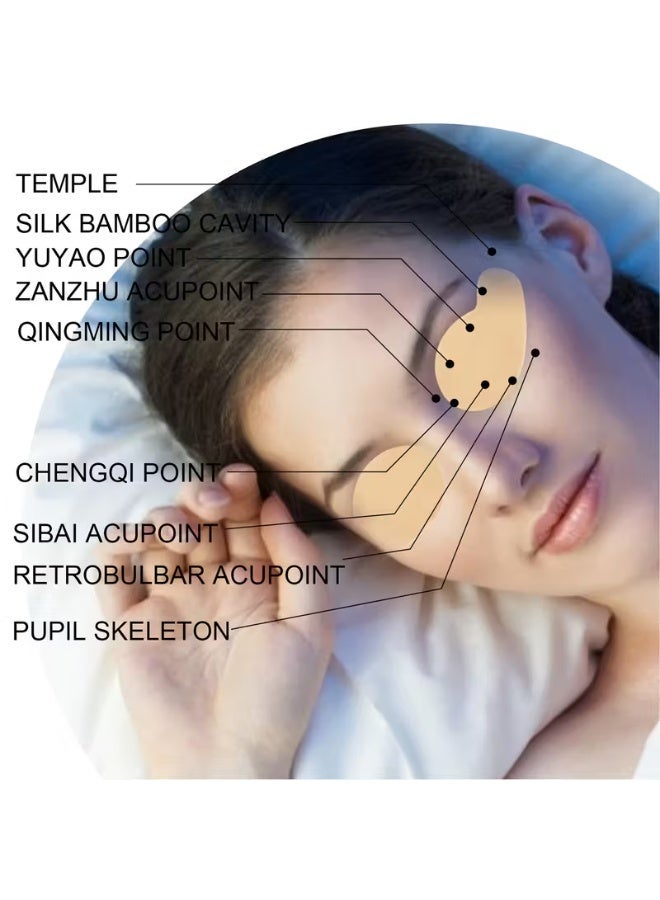 Walpck Blueberry Lutein Eye Mask Eye Care Patch Vision enhance relieve dry eyes and fatigue care Improve Pseudomyopia Eyesight  Sticker Cold Compress Sleep Eye Protection Patch 8Pcs/4set - Image 3