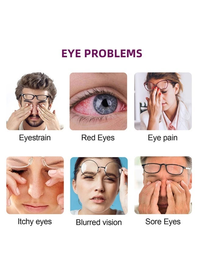 Walpck Blueberry Lutein Eye Mask Eye Care Patch Vision enhance relieve dry eyes and fatigue care Improve Pseudomyopia Eyesight  Sticker Cold Compress Sleep Eye Protection Patch 8Pcs/4set - Image 5