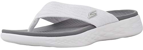 SKECHERS صندل سكيشرز النسائي أون-ذا-غو 600-ساني، أبيض، 9 م أمريكي - Image 1