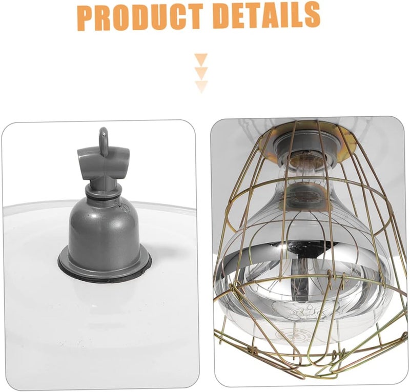 POPETPOP Livestock Heat Lamp Poultry Thermostat Lighting for Brooding Heat Preservation Construction for Pets Reptiles and Use - Image 3