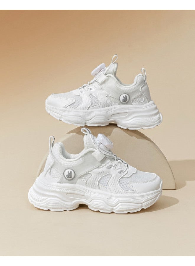Annil Rotating Buckle Mesh Breathable Boys' & Big Kids' 2025 Spring/summer Sports Shoes - Comfortable & Durable Girls' Running Sneakers - Image 1