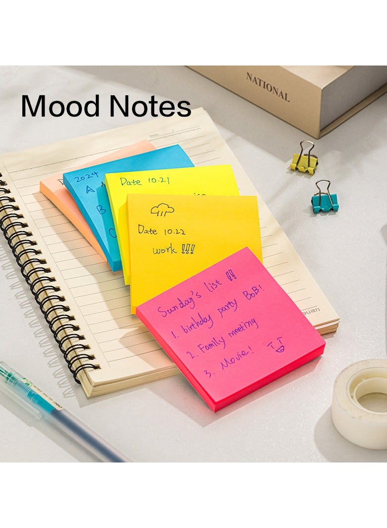Deli EA044 STICK UP Sticky Notes 1 piece, 75gsm Paper, 76×76mm, Pink, Rose, Orange, Yellow, Blue, 400 Sheets (5 Pads, 80 Sheets Each), Easy to Remove Assorted - Image 5