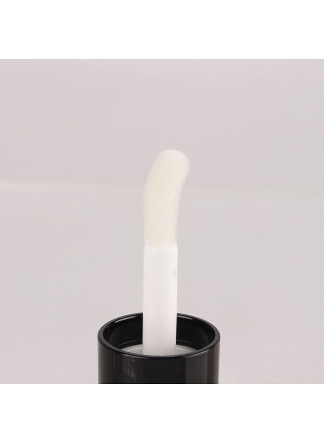 COSIDEA 14 قطعة أنبوب جليتر شفافة سعة 6 مل مع فرشاة كبيرة لصنع أحمر الشفاه، حاويات جليتر شفافة دائرية وردية مع عصا سميكة (أسود) - Image 5