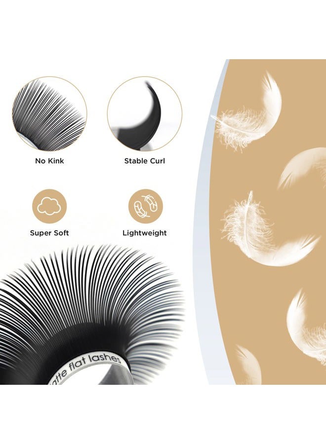LASHVIEW Eyelash Extensions,Ellipse Flat Eyelash Extensions 0.15mm C Curl 8mm,Mink Black,Individual Lashes,Super Matte Extremely Soft Professional Salon Use - Image 4