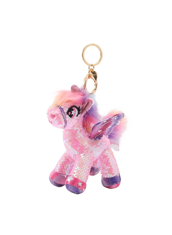 Cozyworld Sequin Unicorn Cute Trendy Pony Plush Backpack Pendant Keychain