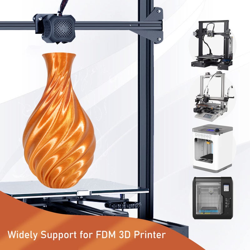 OEM MIKA3D 1.75mm Silk Metalic Shiny Red Copper PLA 3D Printer Filament, Widely Support for Most 3D Printing Printer, 2.2lbs 1KG 1.75mm Silk PLA 3D Printing Material - Image 2