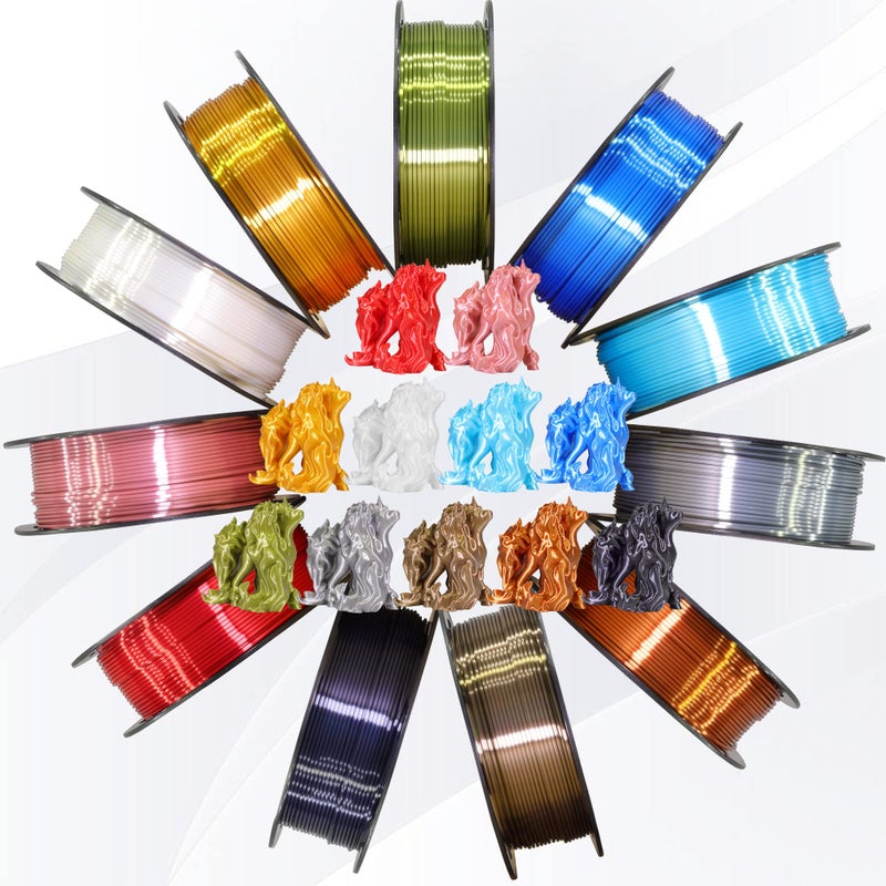 OEM MIKA3D 1.75mm Silk Metalic Shiny Red Copper PLA 3D Printer Filament, Widely Support for Most 3D Printing Printer, 2.2lbs 1KG 1.75mm Silk PLA 3D Printing Material - Image 5
