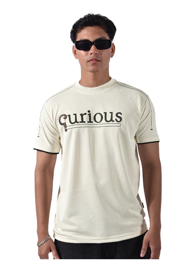 Beyoung White HD Embroidered Dual Sleeves T-Shirt  - Image 3