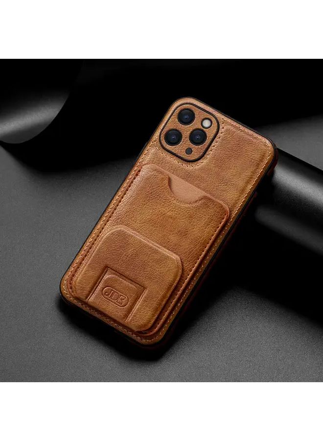 Deep Blue Luxury Phone Case With Card Holder Stand For iPhone 14 - Image 1