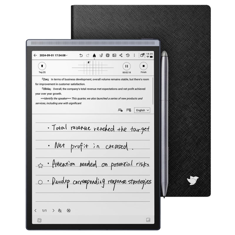 iFLYTEK AINOTE Air 2 Bundle with Black Folio Case 82inch AI Paper Tablet Writing Tablet Digital Notebook with Pen VoicetoText Transcription MultiLanguages Chatgpt Support - Image 2