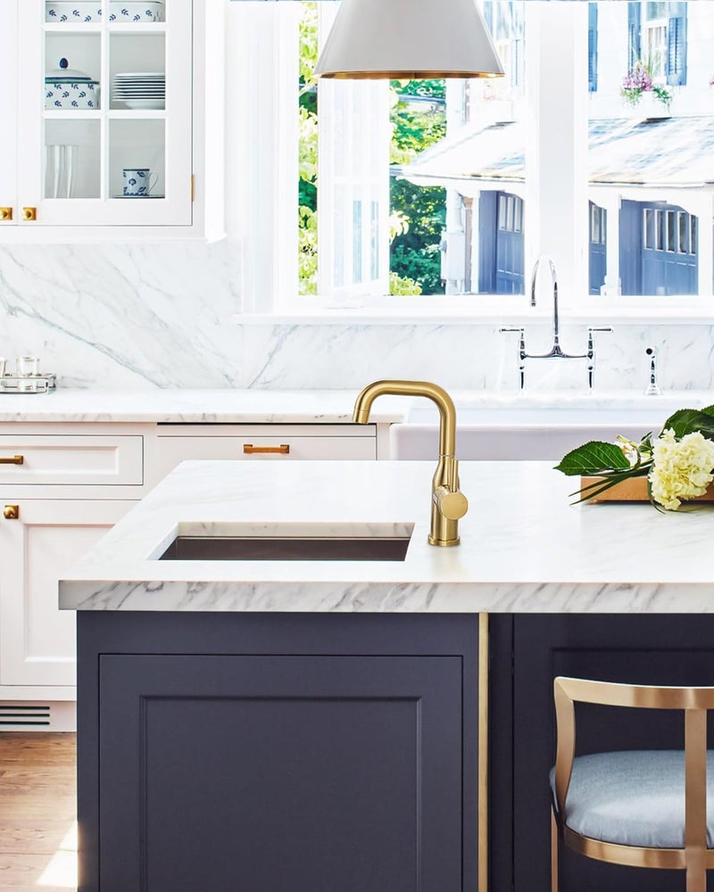 Arcora Bar Sink Faucet Single Hole: Brushed Gold Wet Bar Faucets - Prep Sink Faucet 360 Swivel - Small Kitchen Bathroom Faucet with cUPC Supply Lines - Image 3