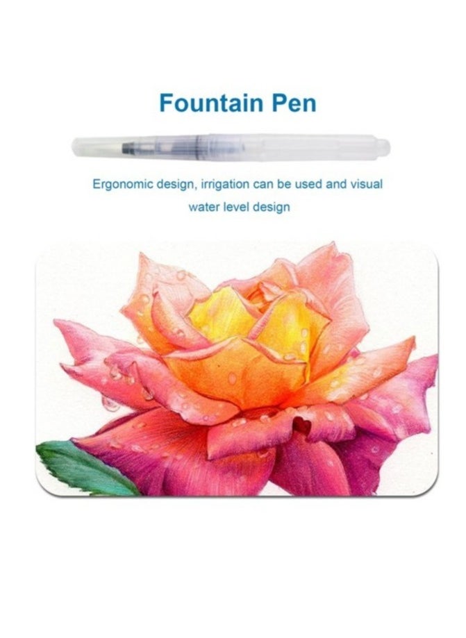 H&B 72 Professional Watercolor Pencils Art Kit Set with Fountain Pen and Pencil Sharpener Ideal for Students Kids and Home Decoration  - Image 3