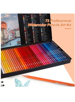 H&B 72 Professional Watercolor Pencils Art Kit Set with Fountain Pen and Pencil Sharpener Ideal for Students Kids and Home Decoration  - Image 5