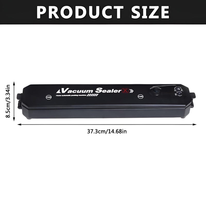 High Performance Vacuum Sealer, Automatic Food Sealing Machine for Food Freshness, Foil Vacuum Sealer with 10 High Quality Vacuum Bags for Food Storage - Image 2
