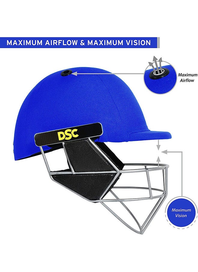 DSC - SCUD Cricket Helmet | Size: Medium | For Men & Boys | Fixed Spring Steel Grill | Adjustable Back Support Strap | Removable and washable sweatband | Lightweight - Image 1