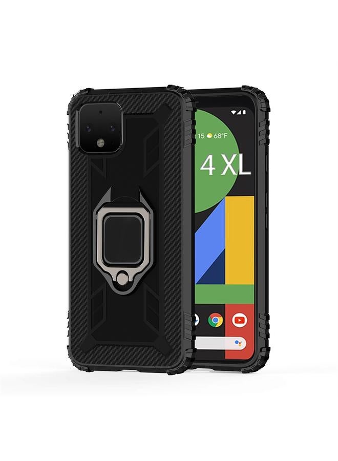 Zaboon Case For Google Pixel 4 XL Carbon Fiber Protective Case with 360 Degree Rotating Ring Holder - Image 2