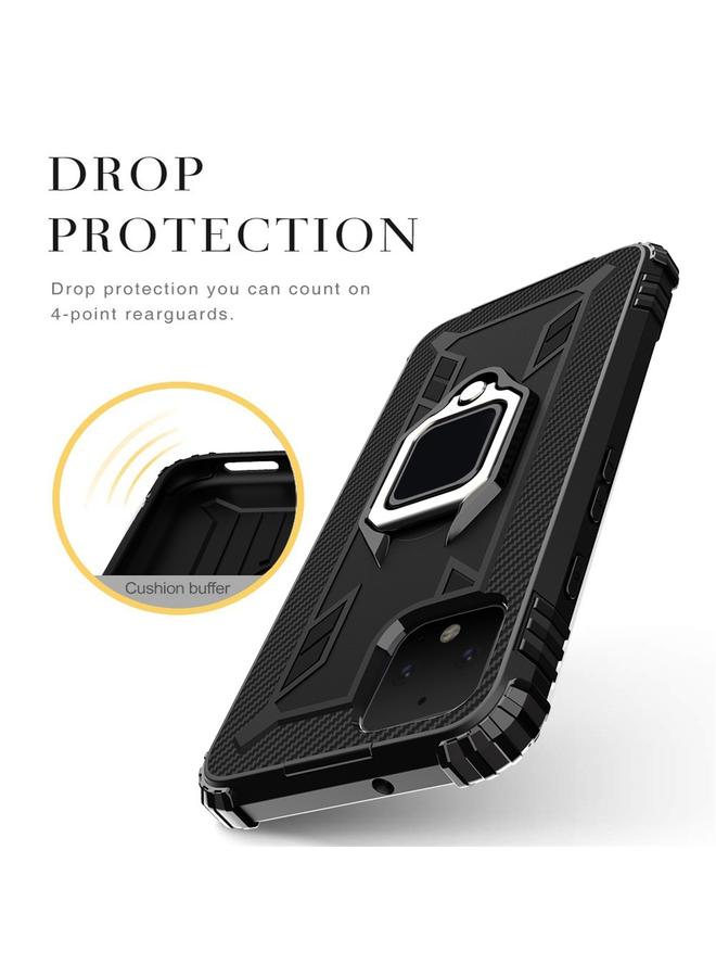 Zaboon Case For Google Pixel 4 XL Carbon Fiber Protective Case with 360 Degree Rotating Ring Holder - Image 3