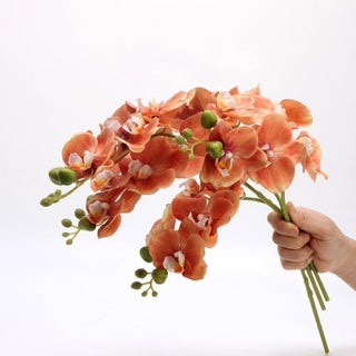 DODXIAOBEUL 4-Pack Artificial Flowers Real Touch Latex Phalaenopsis 17.7inch Artificial Orchid Stem Bouquets for Wedding Party Home Garden Decor Orange - pzsku/ZA31B6A891D41BED8A738Z/45/1749718230/c351f856-7955-4e7f-b834-a309b316eb7c