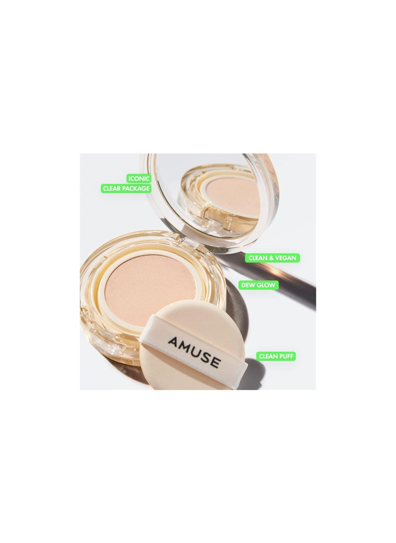 Amuse Dew Jelly Vegan Cushion Foundation Glow Dewy 02 NUDE 15g  - Image 4