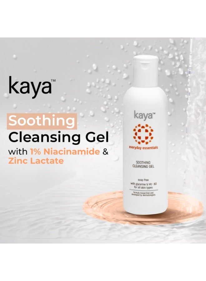 kaya Soothing Face Cleanser | Gentle, Hydrating Daily Cleanser for Sensitive & Oily Skin | Dermatologist Developed | 22 Years Expertise | Mild, Soap-Free Formula | 200ml - Image 2