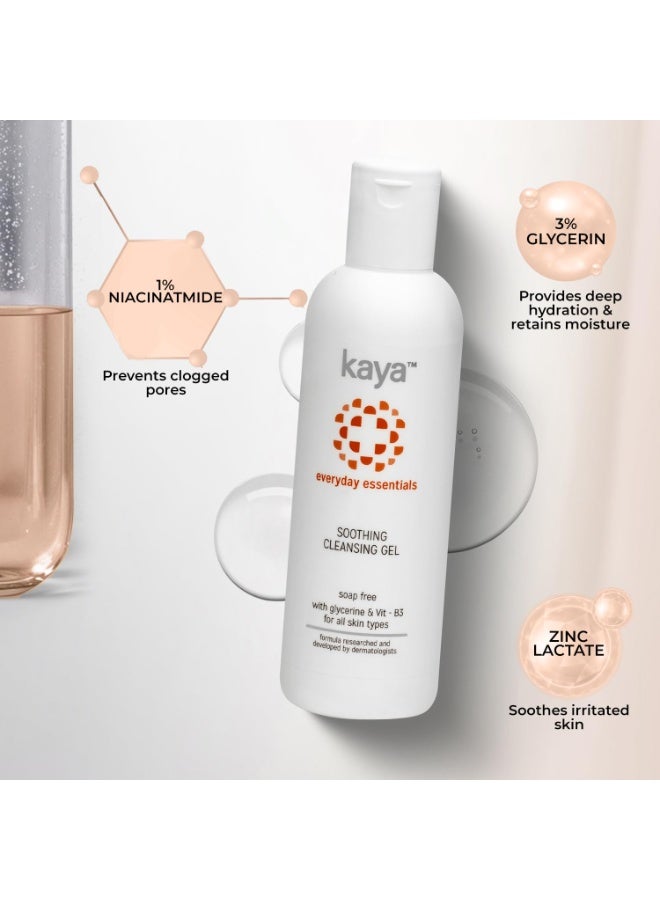 kaya Soothing Face Cleanser | Gentle, Hydrating Daily Cleanser for Sensitive & Oily Skin | Dermatologist Developed | 22 Years Expertise | Mild, Soap-Free Formula | 200ml - Image 4