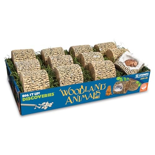 MindWare Dig it Up Woodland Animals Excavation Kit Educational Toys for Kids 4 and Up Dig Kit with 12 Stumps 12 Animal Figurines 12 Chisels Group or Classroom Activities Birthday Parties - Image 5