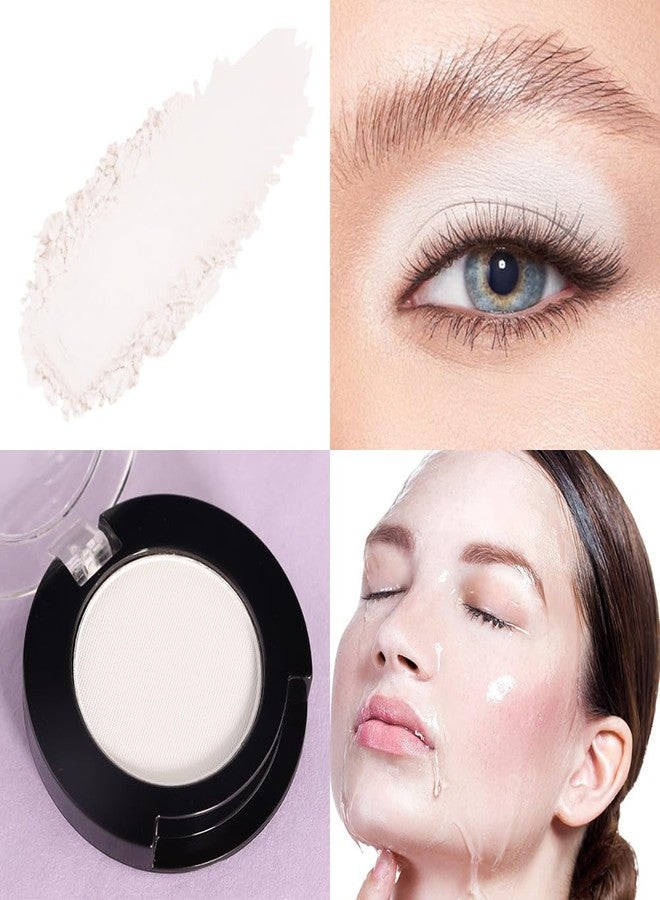 HHLTOH Monochrome Matte Eyeshadow Makeup Palette, Highly Pigmented Ivory White Eyeshadow Palette, Matte Pressed Powder Eye shadow Makeup, Single Vegan Eye Shadow, Daily Evening Women Girls Eyeshadow Gift 1# - Image 3