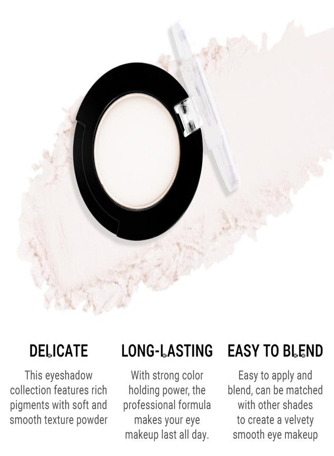 HHLTOH Monochrome Matte Eyeshadow Makeup Palette, Highly Pigmented Ivory White Eyeshadow Palette, Matte Pressed Powder Eye shadow Makeup, Single Vegan Eye Shadow, Daily Evening Women Girls Eyeshadow Gift 1# - Image 4