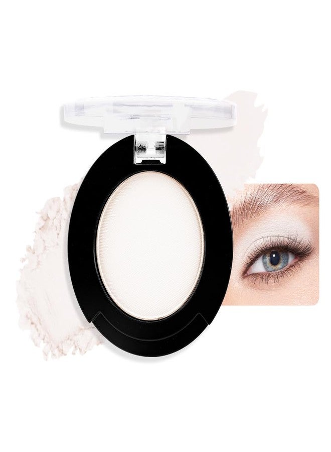 HHLTOH Monochrome Matte Eyeshadow Makeup Palette, Highly Pigmented Ivory White Eyeshadow Palette, Matte Pressed Powder Eye shadow Makeup, Single Vegan Eye Shadow, Daily Evening Women Girls Eyeshadow Gift 1# - Image 1
