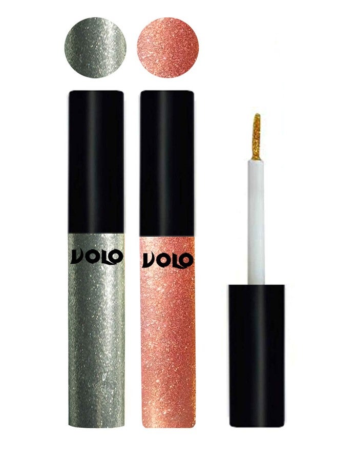 Volo WATERPROOF GLITTER EYE LINER (Entick Silver & Rose Gold) - Image 3