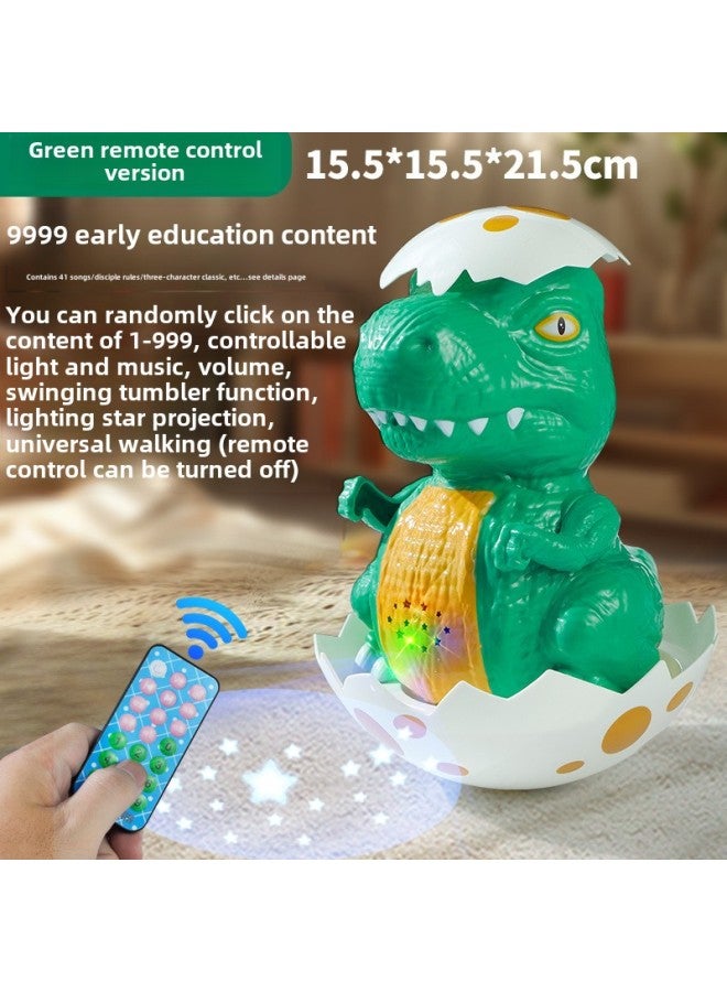 Baby Early Education Story Machine Baby Tumbler Children's Educational Music Projection Light Dancing Electric Dinosaur Toy-Color:-remote Control Model - Image 1