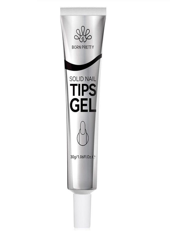 Born Pretty Solid Nail Tips Gel,30ml Soft Gel Nail Tips Glue, Nail Gel for Press On Nails, Super Strong Cured Needed Acrylic Nail Gel, Nails Tip U V Nail Extension Gel Nail Charm Glue - Image 1