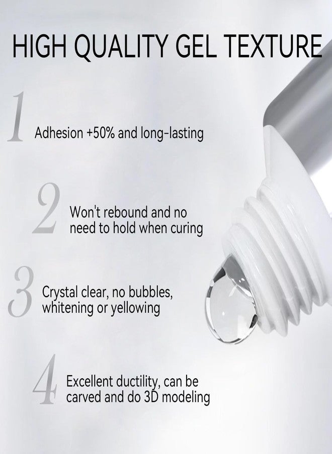 Born Pretty Solid Nail Tips Gel,30ml Soft Gel Nail Tips Glue, Nail Gel for Press On Nails, Super Strong Cured Needed Acrylic Nail Gel, Nails Tip U V Nail Extension Gel Nail Charm Glue - Image 4