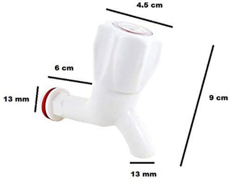 COSSIMO Polo PVC White Bib Cock Tap Pack of 5 - Image 2