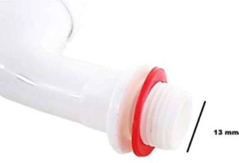 COSSIMO Polo PVC White Bib Cock Tap Pack of 5 - Image 3