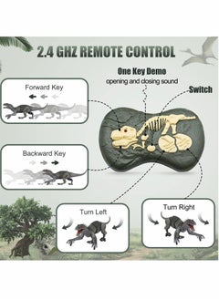 Generic Remote Control Dinosaur for Boys 4-7 8-12, RC Walking Dinosaur Toys with Mist Spraying and Sounds, Large Trex Robot Dinosaur Toy for Boys Kids 5-7 8-12  - Image 3
