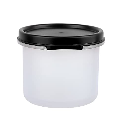 Cutting EDGE Smart Slim Storage Set of 8 – 250ML | Airtight & Leak-Resistant Round Modular Plastic Containers for Pasta, Snacks & Cookies | Stackable, BPA-Free, Refrigerator Safe – Black - Image 5