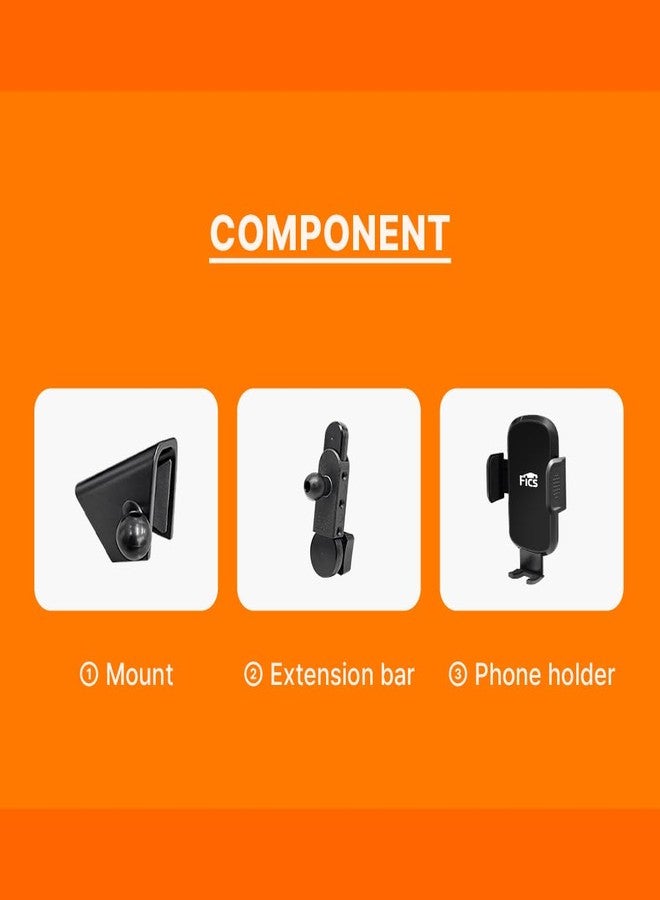FICS Car Phone Holder for Hyundai Sonata 2019, 2020, 2021, 2022 – Custom-Fit Mount for Seamless Display Integration, Interior Accessories for Navigation Use, Stable Driving View - Image 5