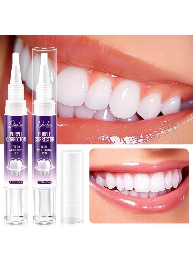 danliss Teeth Whitening Pen - Purple Corrector, Lightens, Removes Stain, Safe on Toothpaste, Improves the Appearance of Teeth, Enjoy the Most Beautiful Smile Motivation - Image 1