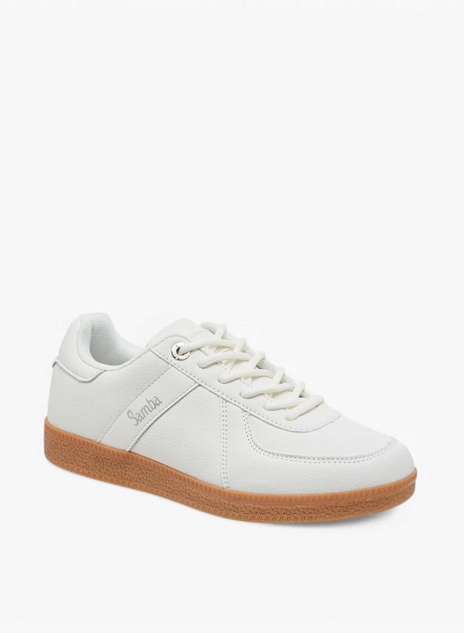 SAMBA Womens' Panelled Lace-Up Sneakers - Image 1