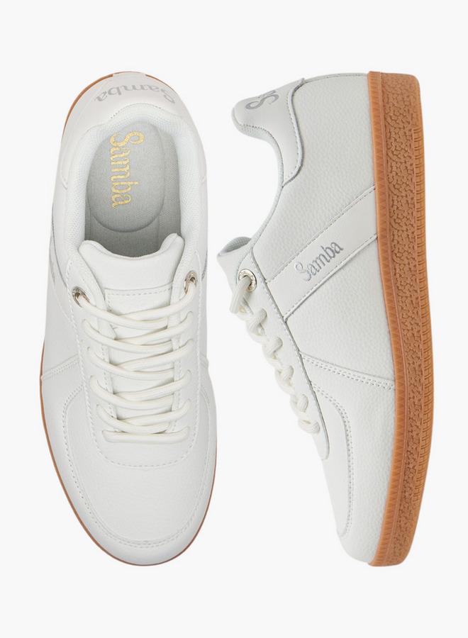 SAMBA Womens' Panelled Lace-Up Sneakers - Image 2