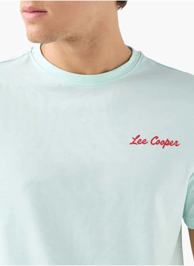 Lee Cooper Lee Cooper Graphic Print Crew Neck T-shirt with Short Sleeves